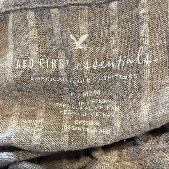 American Eagle Outfitters AEO First Essentials Tan Ribbed Tank Top - Picture 3 of 5